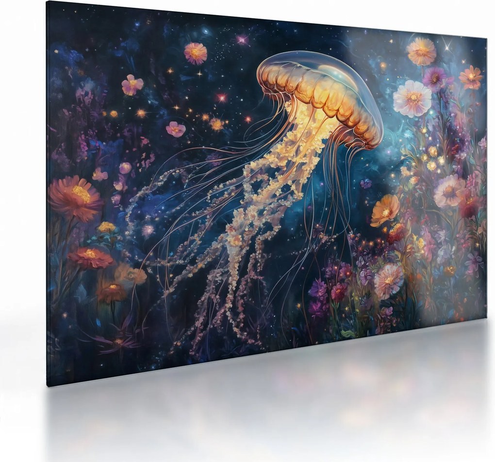 Obraz na szkle - Magiczna meduza (70x50 cm)