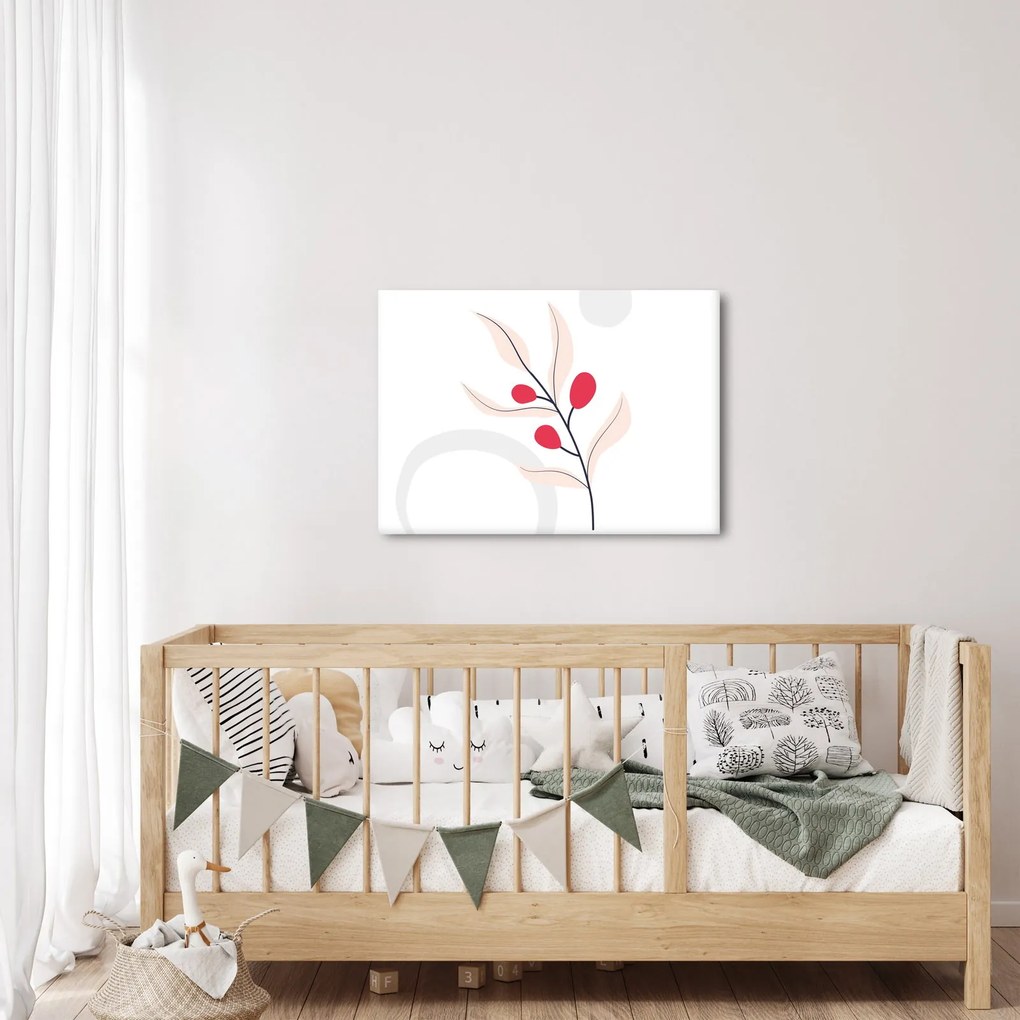 Obraz - Różowa abstrakcja kwiatowa N⁰3 (70x50 cm)