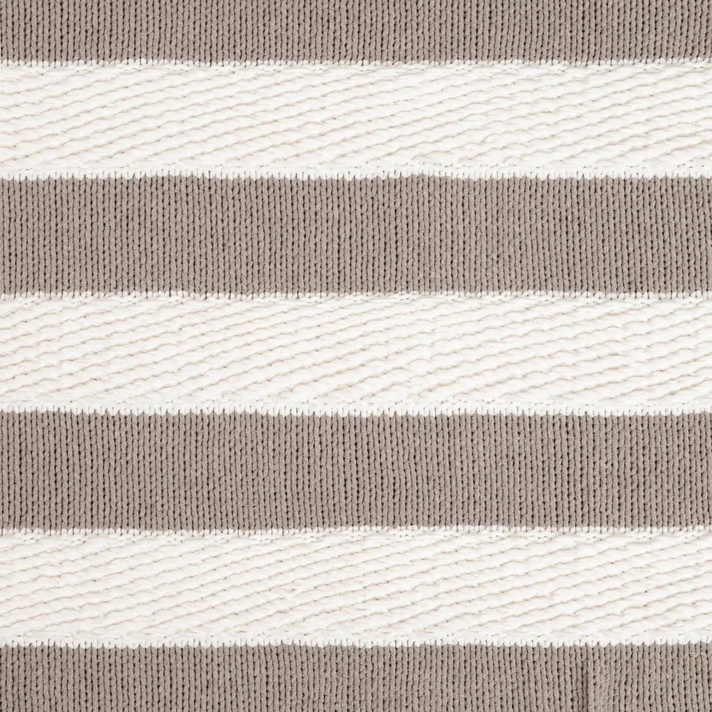 Koc RUDENS w szaro -kremowe pasy 130x170cm HOMLA