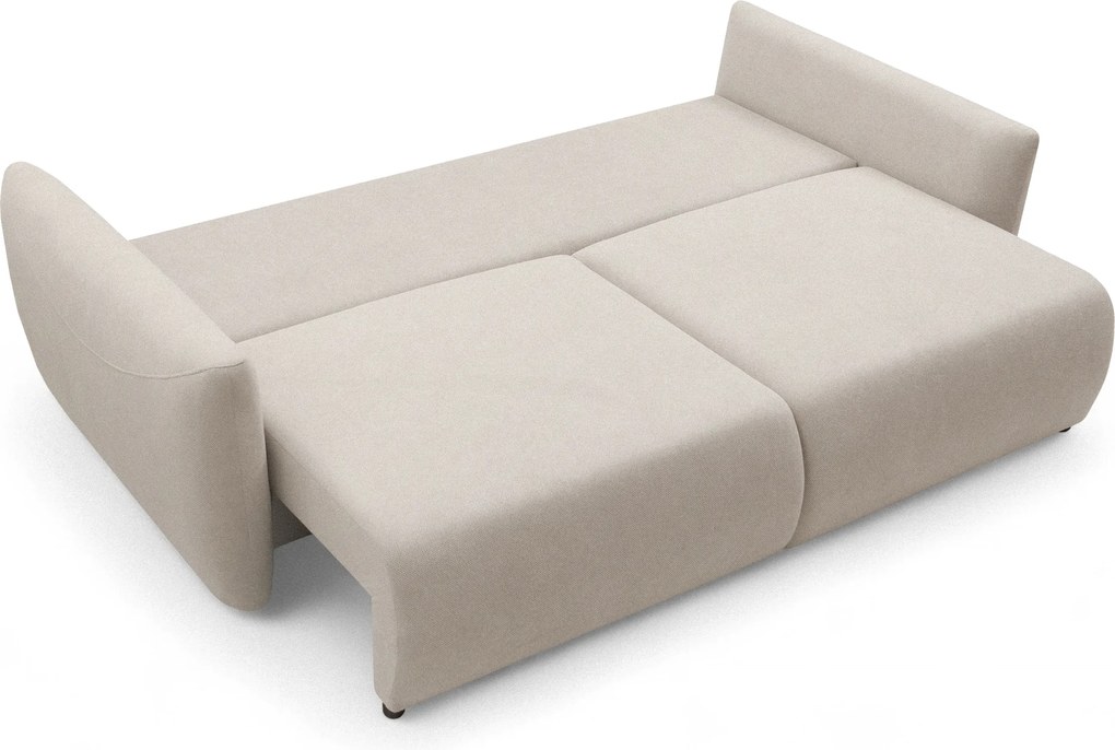 Kanapa Calma rozkładana - beżowa dzianina hydrofobowa Curio 09