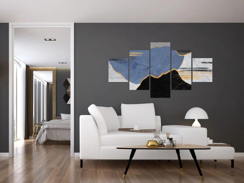 Obraz - Teksturowane kształty (125x70 cm)