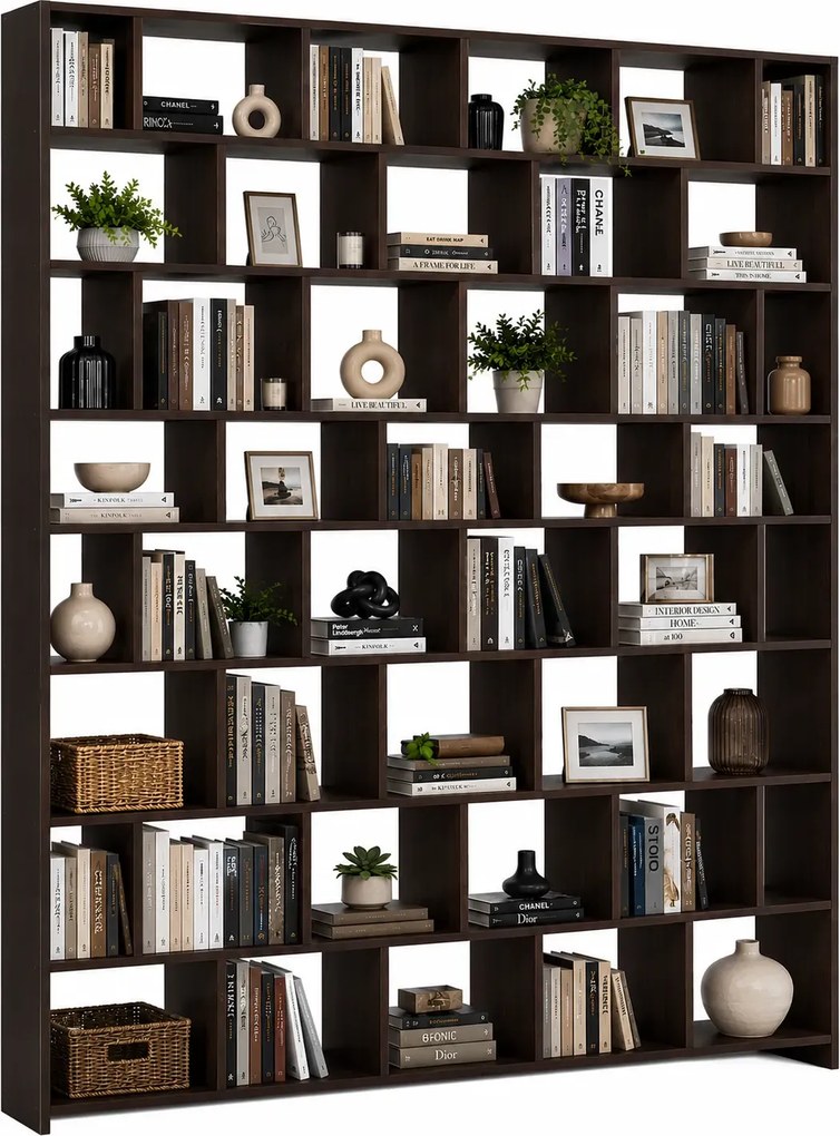 Duża biblioteczka regał na książki do salonu wenge R1-M19