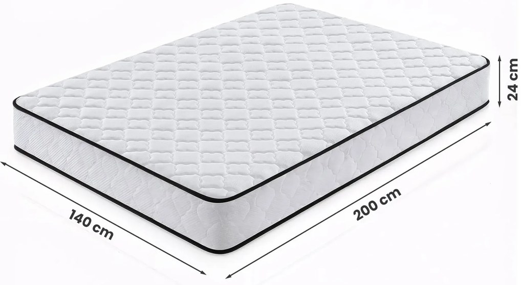Materac sprężynowy z pokrowcem 140x200 cm D8-L71