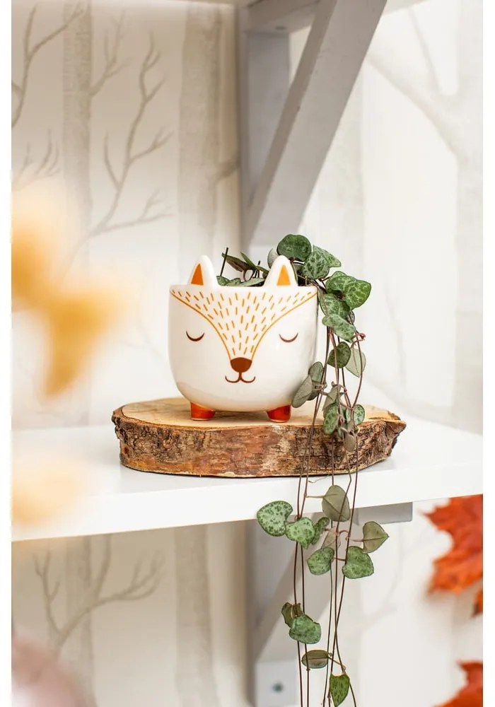 Kamienna osłonka na doniczkę ø 7 cm Woodland Fox – Sass &amp; Belle