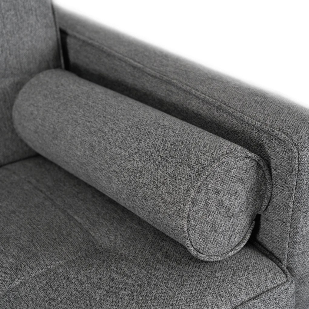 Sofa z Funkcją Spania MALTA Wersalka Rozkładana Dwuosobowa Szara Nowoczesna do Salonu