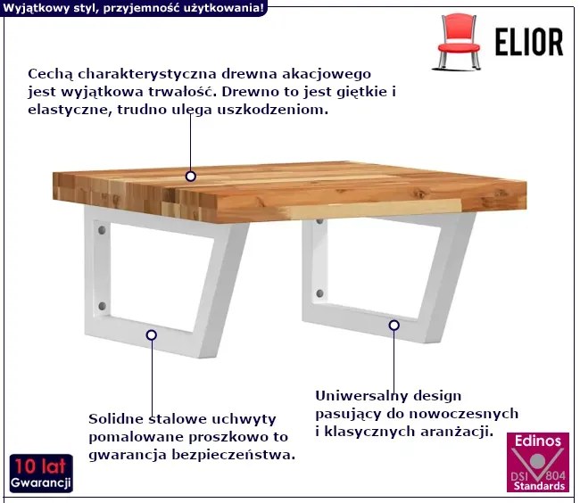 Industrialna półka z olejowanego drewna - Siro