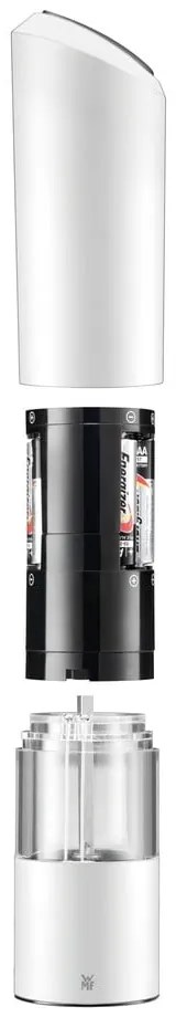 Biały elektryczny młynek do przypraw WMF, wys. 21 cm