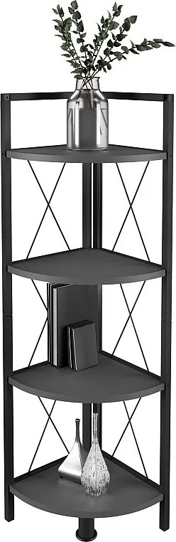 Metal Wood Corner Shelf Books Insasi 4x - opinie, recenzje użytkowników, ekspertów, porównanie cen. - alaTest.pl