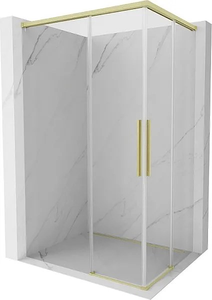 Mexen Rox Duo kabina prysznicowa rozsuwana 85 x 80 cm, transparent, złota szczotkowana - 8C2D-085-080-55-00