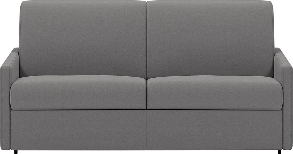 Kanapa 2-osobowa rozkładana typu express z tkaniny - Kolor: jasnoszary - Pow. spania: 120 cm - Materac 14 cm CALIFE