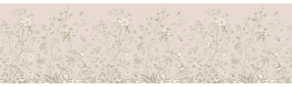 Dekoracyjny pas samoprzylepny Old graphic florals, 500 x 13,8 cm