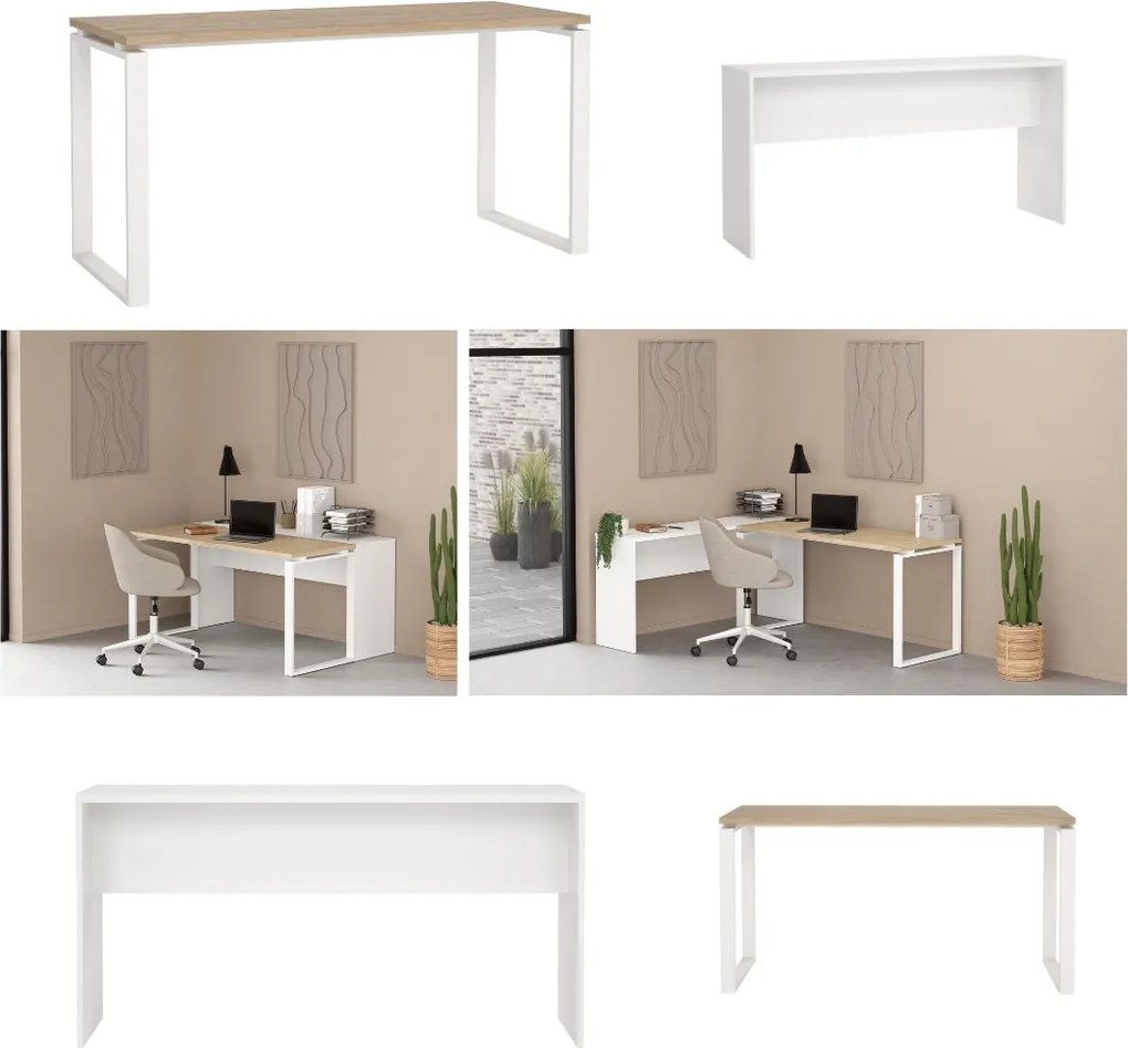 Biurko z przedłużeniem Sign 150 jackson hickory/biały mat