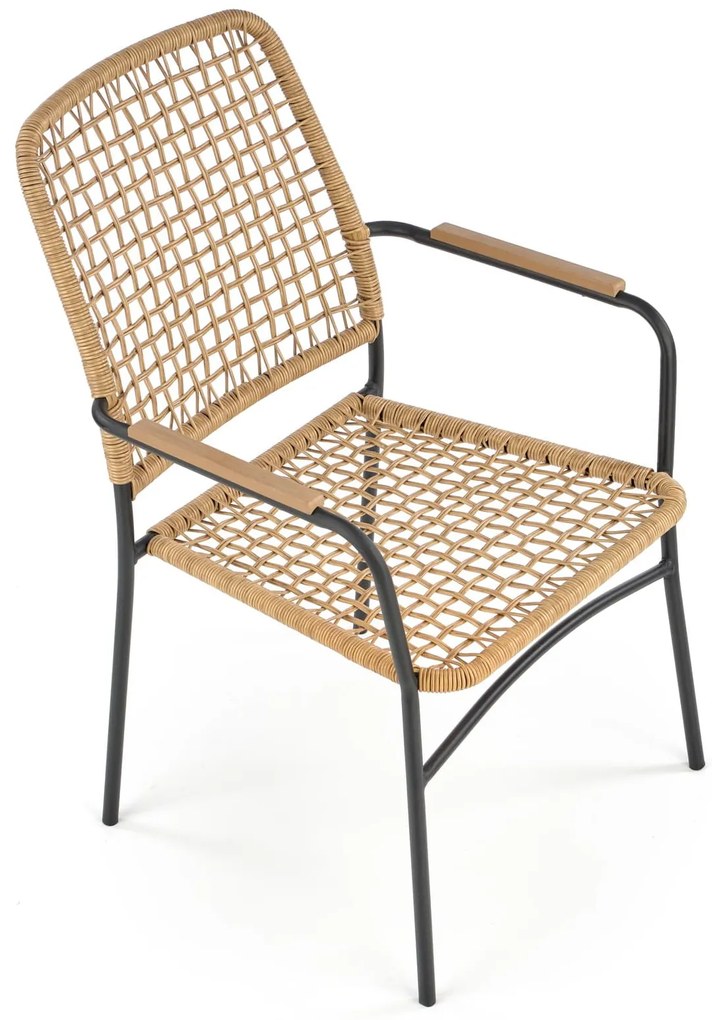 K457 krzesło naturalny, rattan syntetyczny, boho, skandynawski,