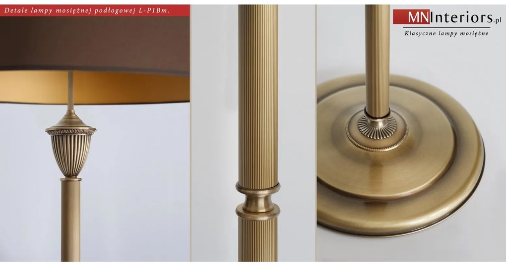 Mosiężna lampa podłogowa L-P1Bm