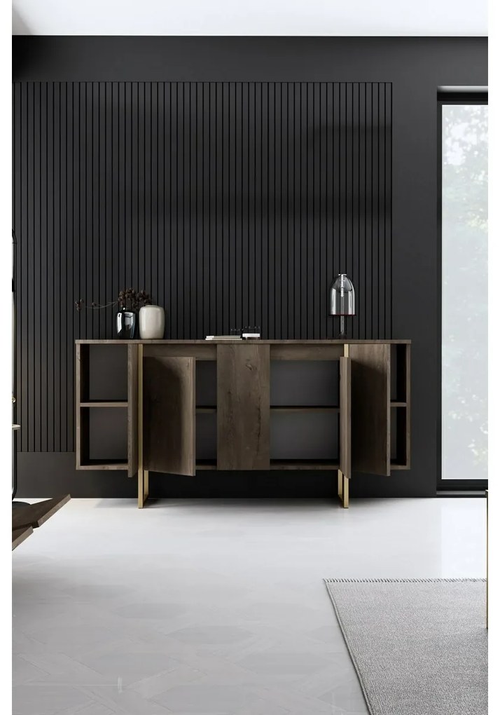 Szafka Luxe Walnut and Gold