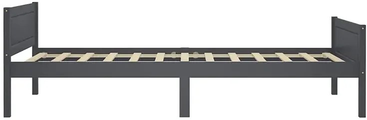 Szare drewniane łóżko jednoosobowe 100x200 M1-P15