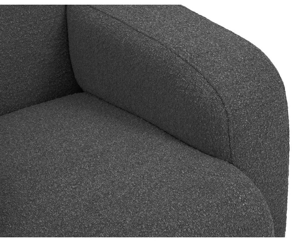 Ciemnoszara sofa z materiału bouclé 235 cm Molino – Micadoni Home