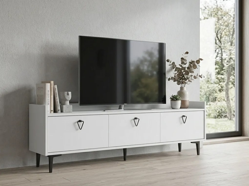 Stolik RTV PIENA 160 cm, biały