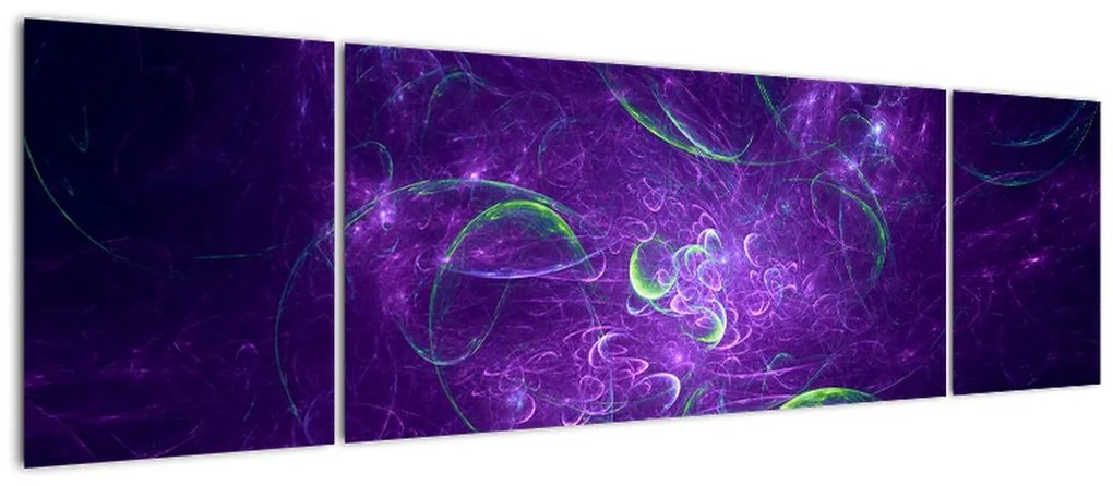 Obraz - fioletowa abstrakcja (170x50 cm)