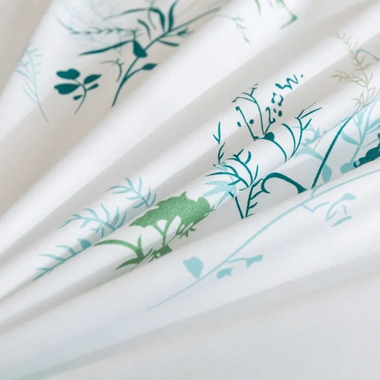 PrzytulneMieszkanie.pl PrzytulneMieszkanie.pl Pościel z mikroflanelu VERDELLE biało-zielona Rozmiar pościeli: 70 x 90 cm | 140 x 220 cm