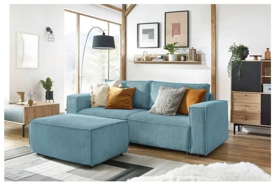 Miętowy sztruksowy podnóżek Nihad – Bobochic Paris