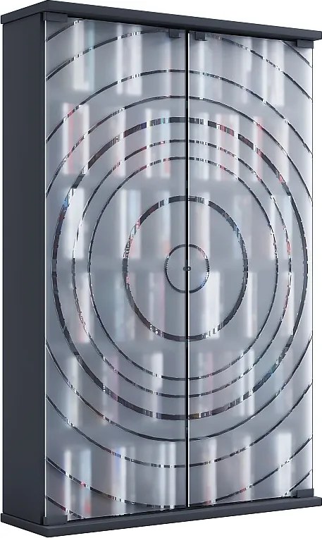 Drewno CD DVD Stand Regal Drzwi szklane Tilano L