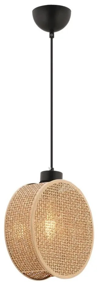 Lampa wisząca na przewodzie DRUM 1xE27/60W/230V brązowa