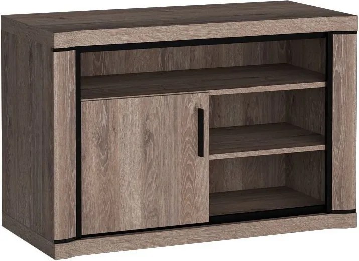 Szafka RTV stojąca MALAGA 107 cm do Salonu pod Telewizor - Brązowy