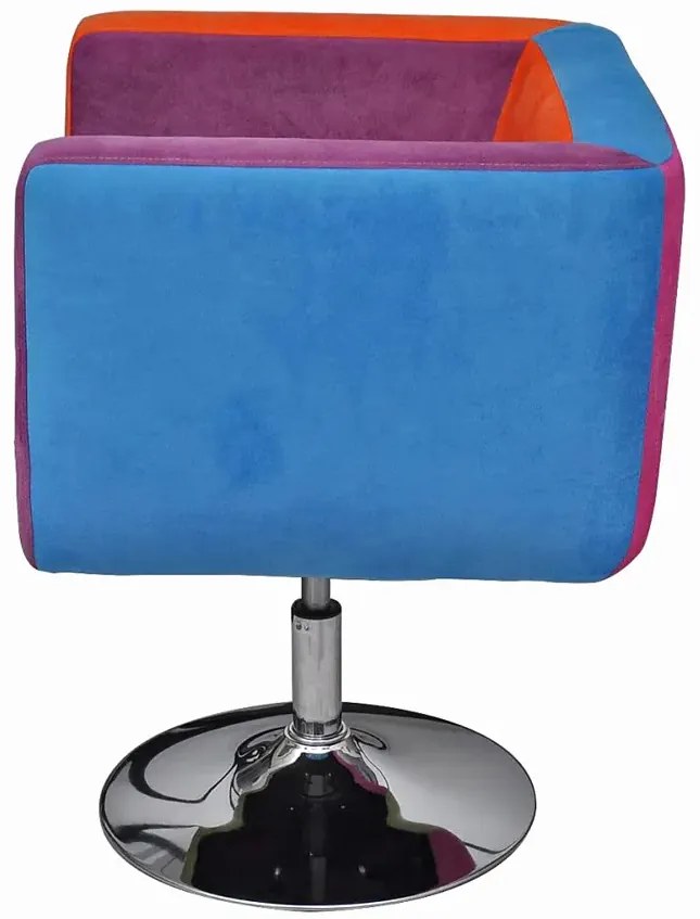 Tapicerowany klubowy fotel patchworkowy H4-P21