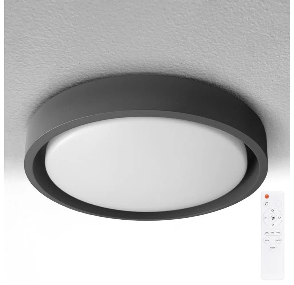 Brilagi -LED ściemnialna oprawa MATTEO LED/60W/230V 3000-6500K śr. 51,5 cm czarna + pilot