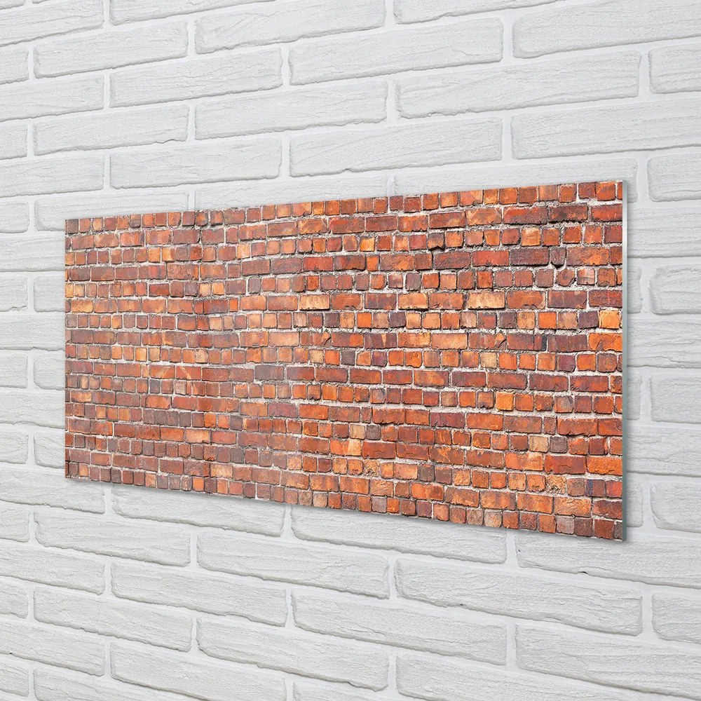 Szklany Panel Cegła mur vintage