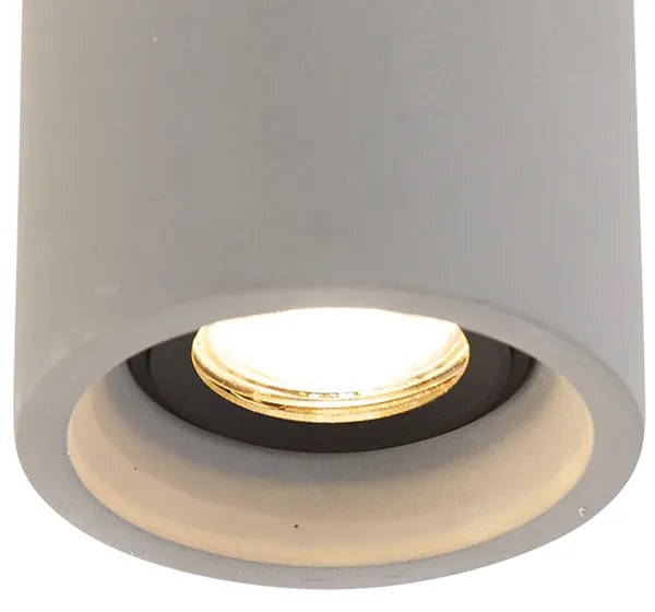 Wiejska betonowa lampa sufitowa okrągła - Deep Rustykalny / Vintage Oswietlenie wewnetrzne