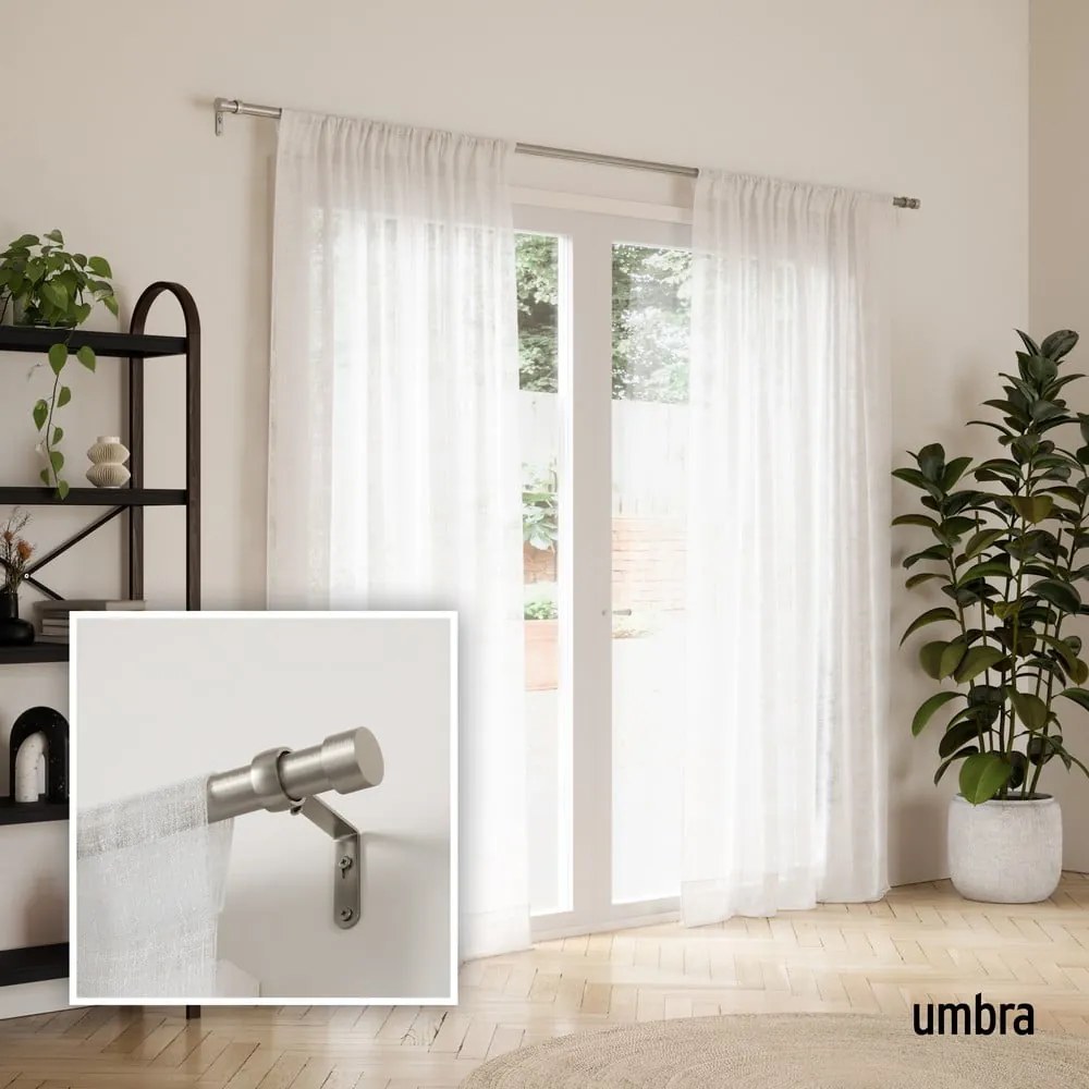 Regulowany karnisz ze stali nierdzewnej 168 - 305 cm Cappa – Umbra