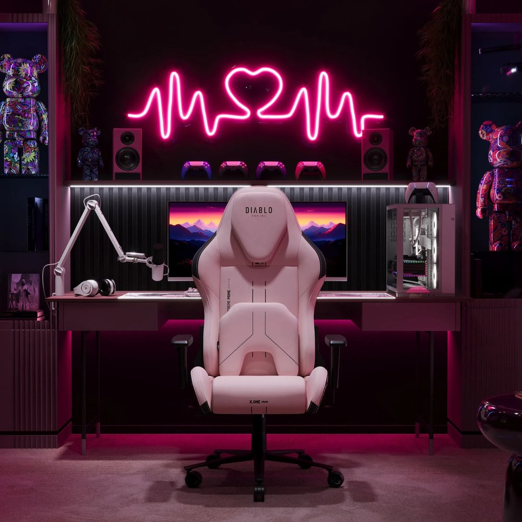 Fotel gamingowy Diablo X.One Prime, Normal Size, Akira Pink