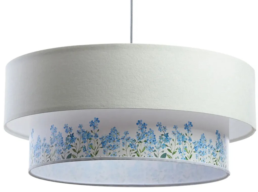 Biała lampa wisząca z welurowym kloszem - 3X S427 M1-Z60