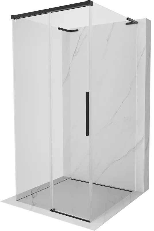 Mexen Rox-3S L kabina prysznicowa 3-ścienna rozsuwana 110 x 110 cm, transparent, czarna - 8C2L-110-110-70-00-3S