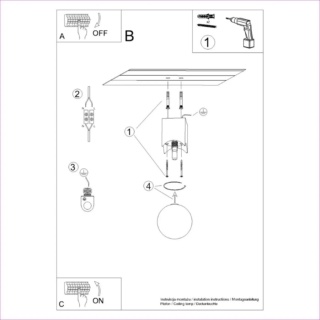Plafon SOLIS naturalne drewno SOLLUX  LIGHTING