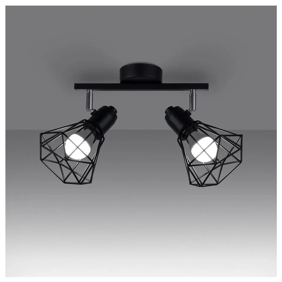 Czarna lampa sufitowa ø 10 cm Varpu – Nice Lamps