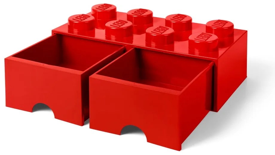 Czerwony pojemnik z 2 szufladami LEGO®