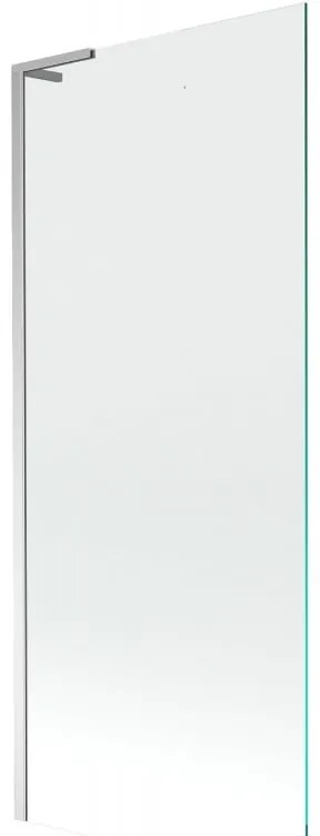 Mexen Next L przegroda wannowa 1-skrzydłowa 80 x 150 cm, przezroczysta, chrom - 895-080-000-03-00-01
