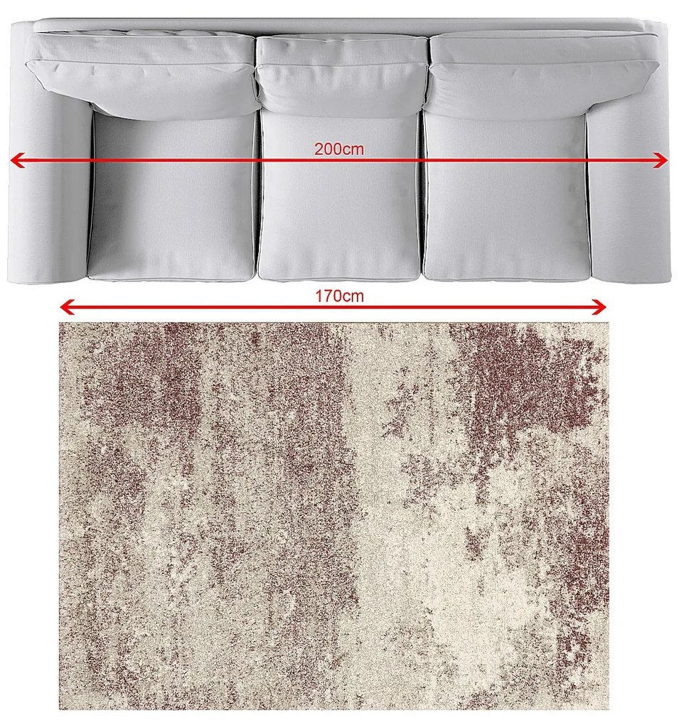 Dywan Softness silver/claret 120x170cm