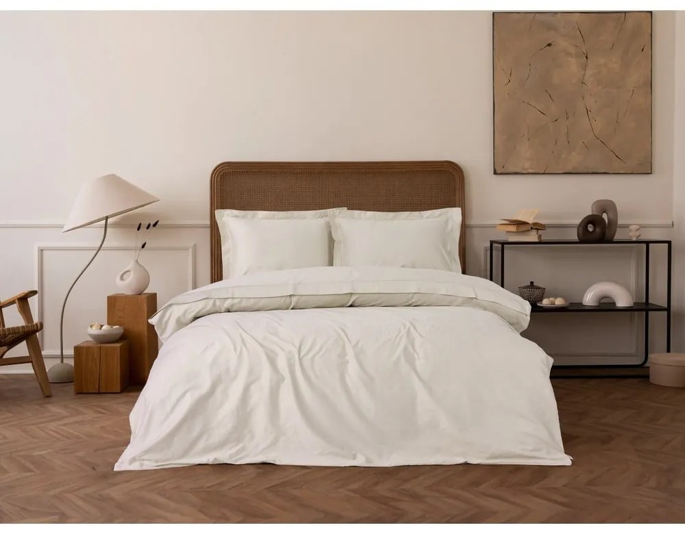 Beżowa pościel dwuosobowa z satyny bawełnianej 240x220 cm Elegant – Mijolnir