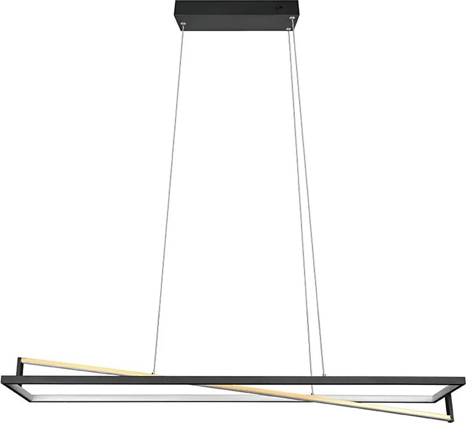 Trio - ściemnialny żyrandol na linkach EDGE LED/35W/230V 2300/3000/4000K czarny