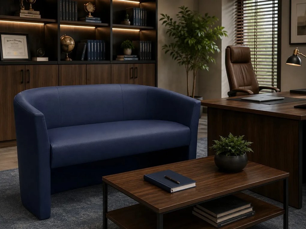 Sofa CLUB tapicerowana tkaniną Eko-skóra elegancka sofa do salonu i gabinetu : Kolor tkaniny - EKO-SKÓRA - 4D, Typ tkaniny - Eko-skóra