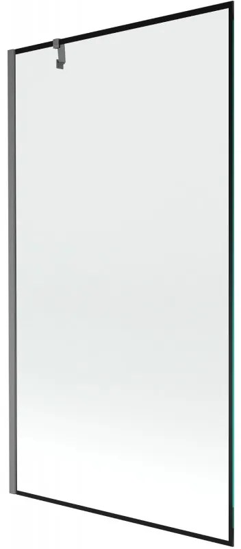 Mexen Next parawan nawannowy 1-skrzydłowy 100 x 150 cm, czarna ramka, gun gray szczotkowany - 895-100-000-00-70-66