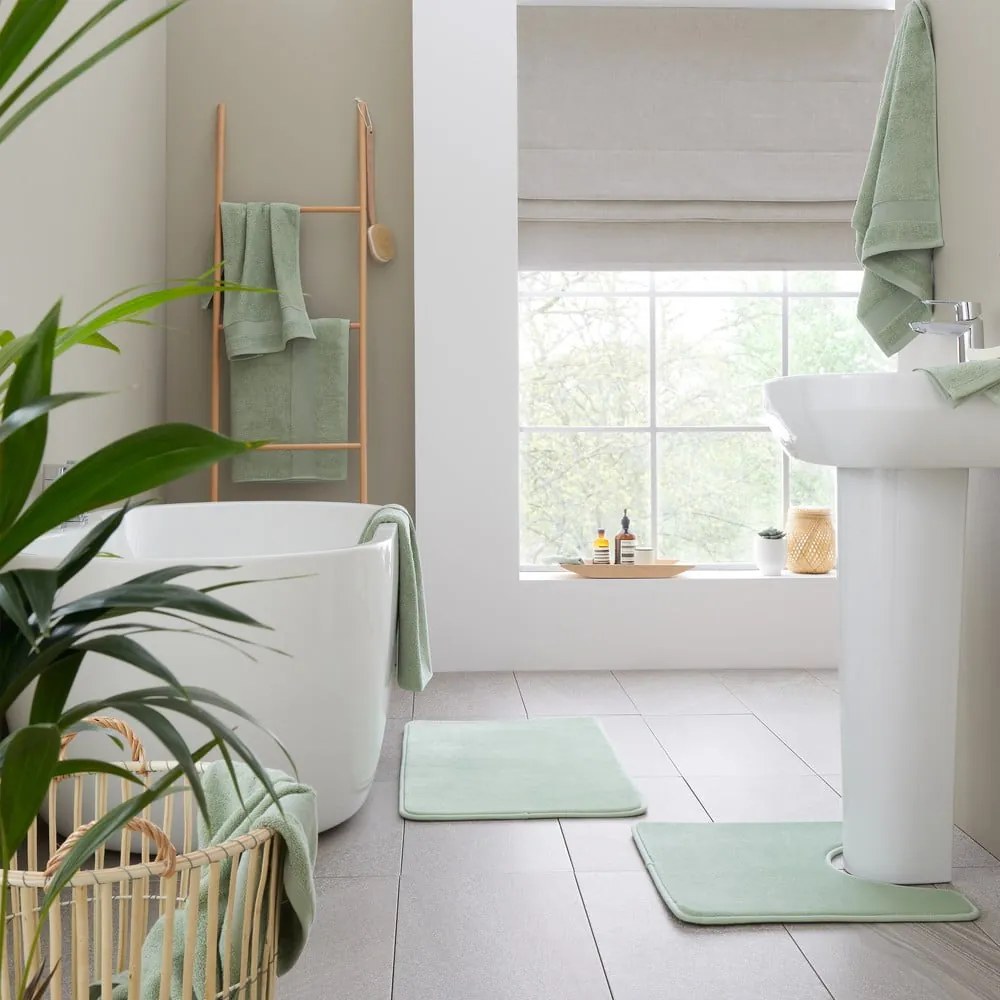 Zielony bawełniany ręcznik frotte 50x85 cm Anti-Bacterial – Catherine Lansfield