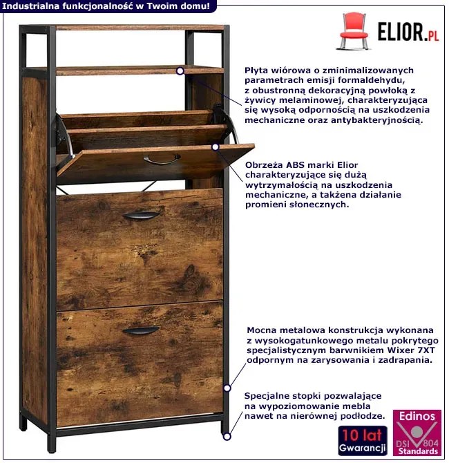 Industrialna Szafka Na Buty Do Przedpokoju L7-W71