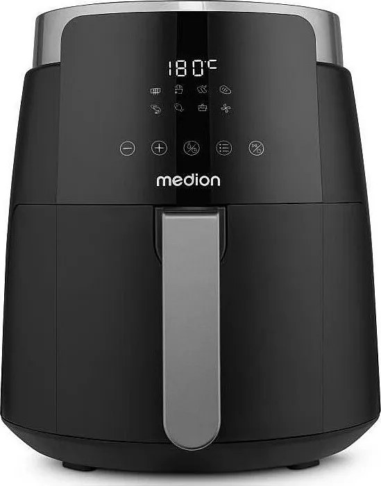 Frytkownica na Gorące Powietrze MEDION MD13030 4,7L Stal Nierdzewna 1500W Cyfrowa 8 Programów 80-200°C
