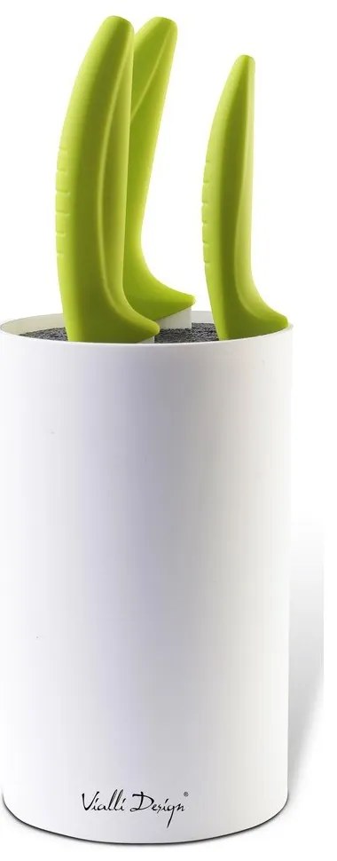 Biały stojak na noże Vialli Design Universal