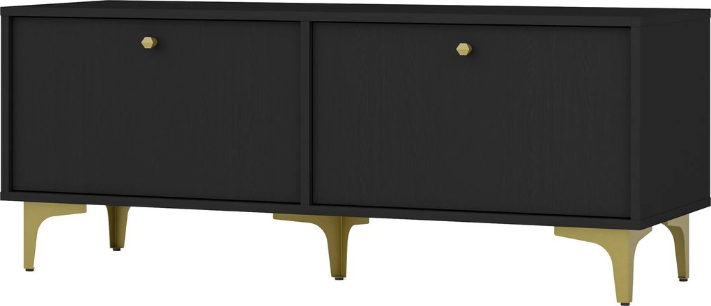 Szafka RTV stojąca TORINO 120,6 cm do Salonu pod Telewizor - Grafit